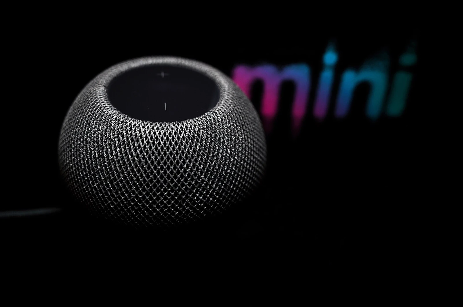 The original speaker’s fabric body and touch surface.